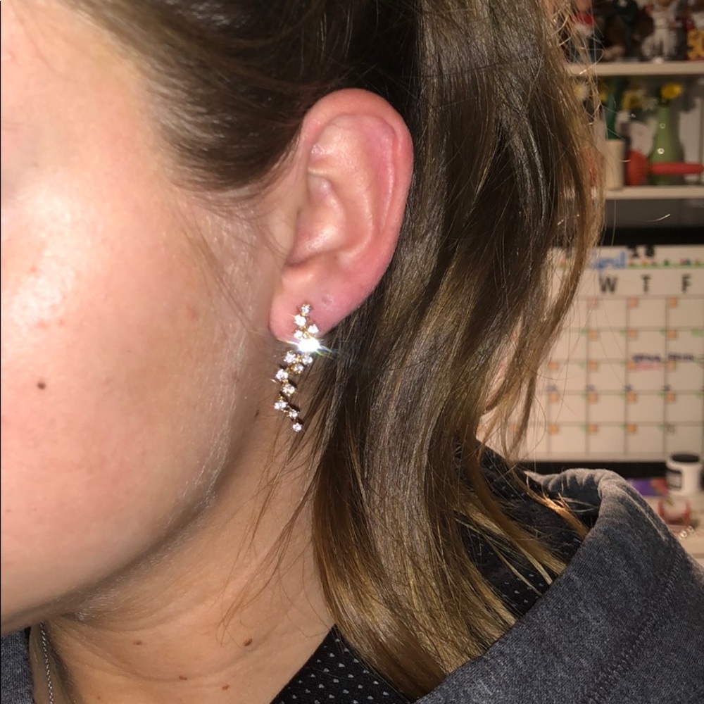Falling Rhinestone Earring - Picture 2 of 2